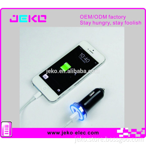 Good quality dual usb car charger LED light up car charger for mobile phone in car using charger